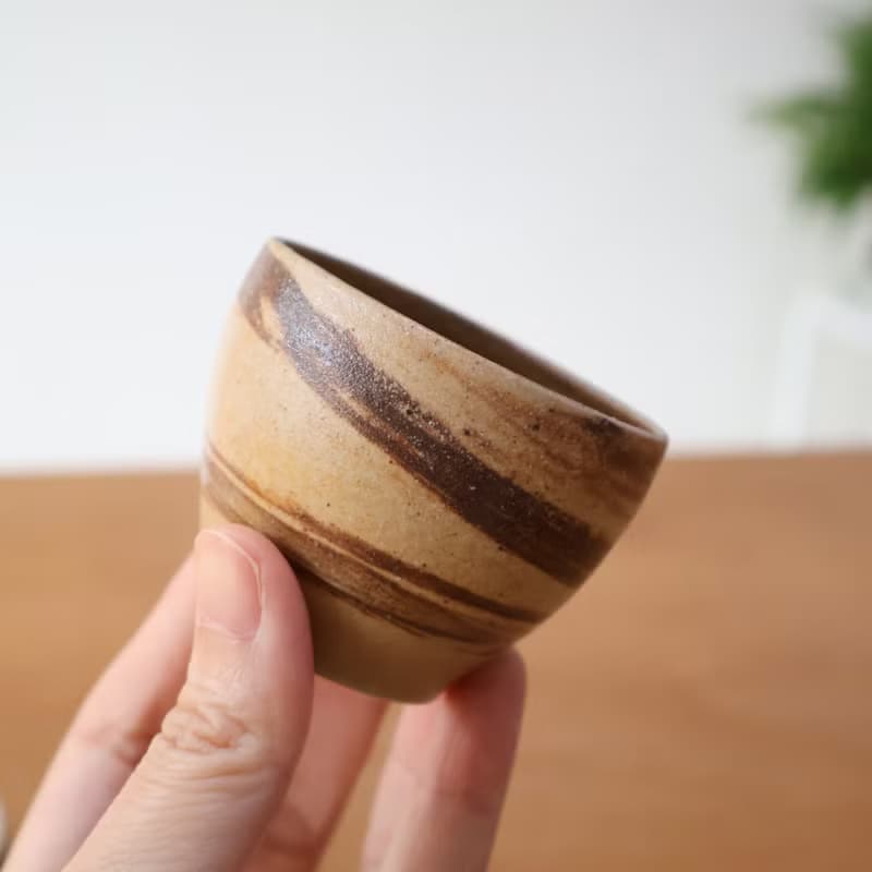 耳朵餅乾 手工陶茶杯