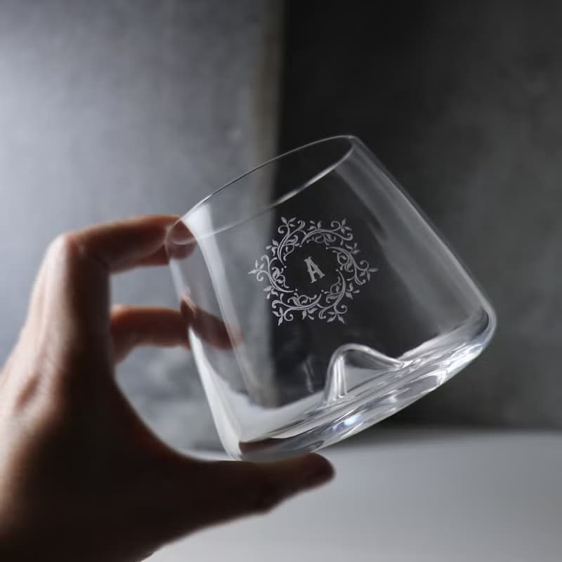 300cc【Normann Copenhagen】歐式雕花婚宴花飾圖騰字母威士忌杯