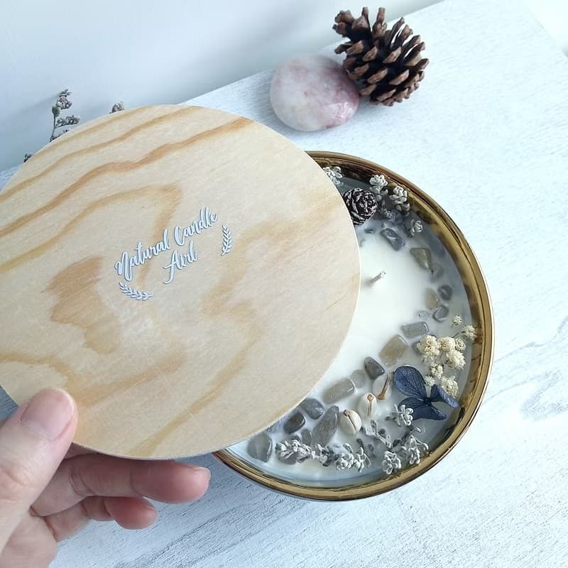 送禮物首選 月光石大理石碗  50g 250g 大豆蠟香氛蠟燭天然晶石