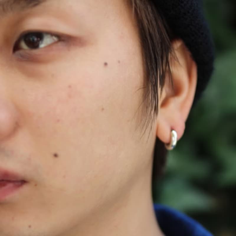 silver925 ピアス -Portion Pierce- (1P)　イヤリング　スターリングシルバー　フープピアス　日本
