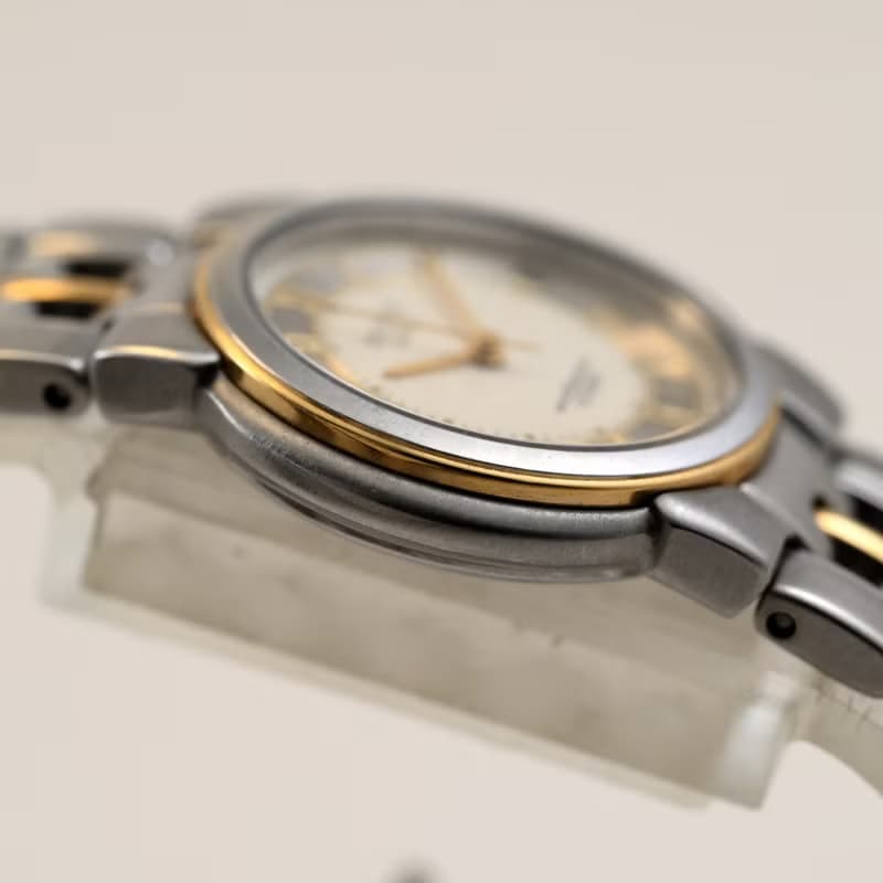 CITIZEN EXCEED EURO レディース腕時計 高精度クォーツ シルバー文字盤 3330-C80487 コンビカラーベルト 手錶