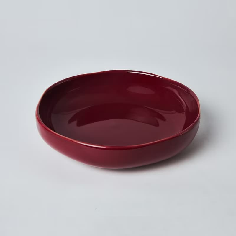 KOGA 許家陶器品 陶質六角深盤 (協興紅)