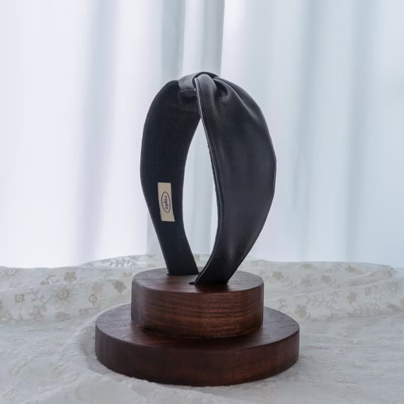 soft glossy leather hairband handmade headband
