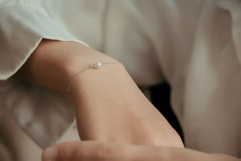 SV925/14KGF 正圓強光 小珍珠手鍊/腳鍊 Swarovski