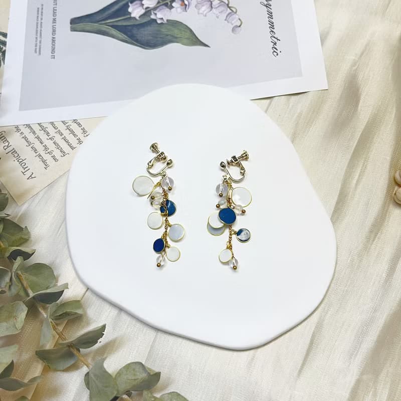 放滿冰塊的蘇打汽水/手工耳環/無痛耳夾/樹脂耳環/禮物