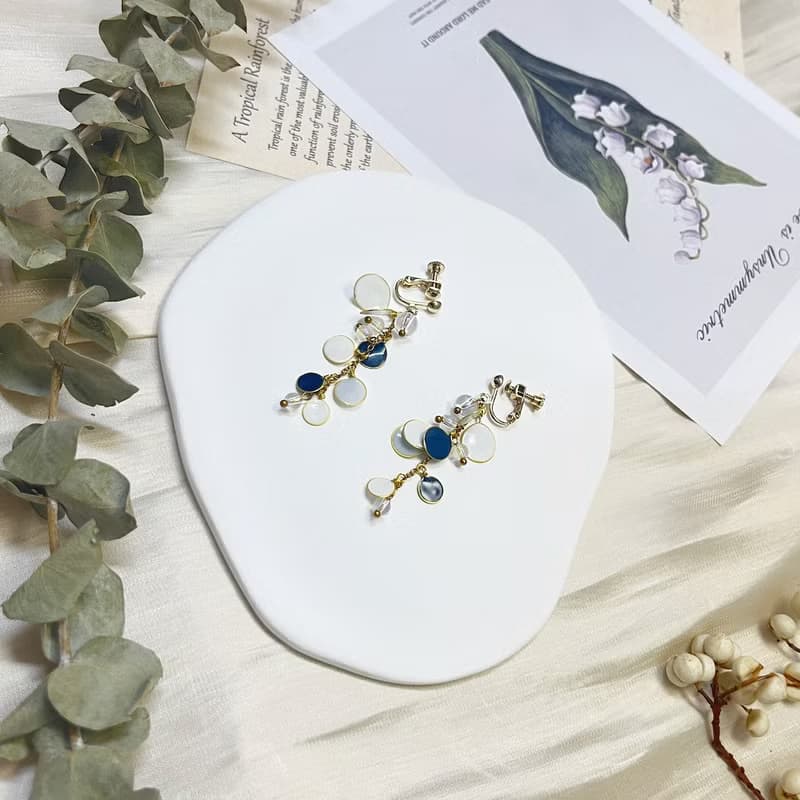 放滿冰塊的蘇打汽水/手工耳環/無痛耳夾/樹脂耳環/禮物