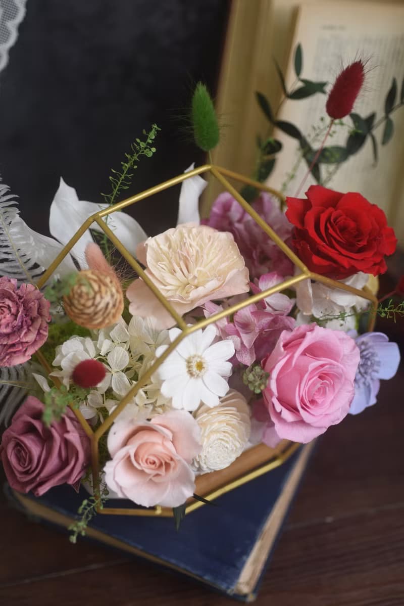 開幕盆花 榮升賀禮 喬遷花禮 永生花花禮  乾燥花禮 嫣紅