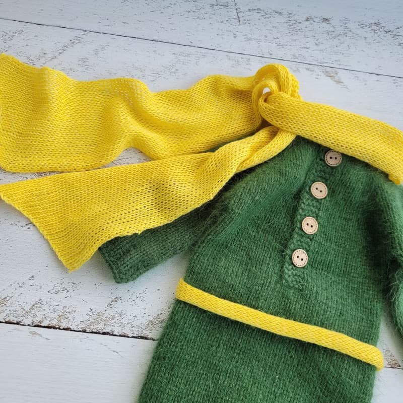 Little Prince outfit, Scarf/ romper/ belt. Newborn photo props