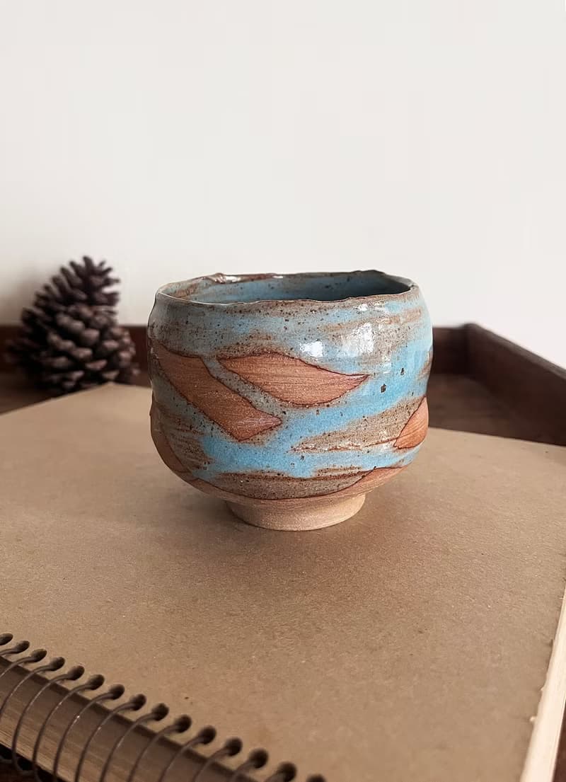 冷藍 茶碗 陶碗 零三 | 陶器皿