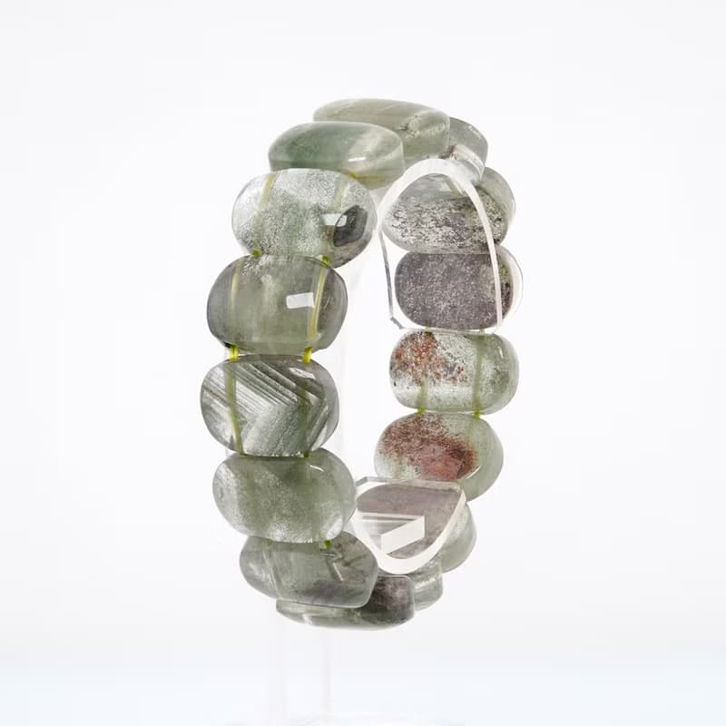 寶麗金珠寶-天然綠幽靈水晶手排