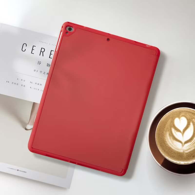 iPad 12.9/Air5/iPad 8/mini 5系列 初戀粉玫瑰皮革平板保護套