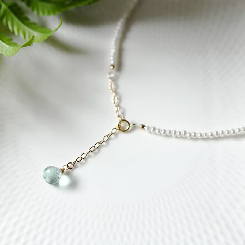 幸せを運んでくれる 3WAY シードパールロングネックレス 2連ネックレス ブレスレット 重ね付けにも 6月誕生石