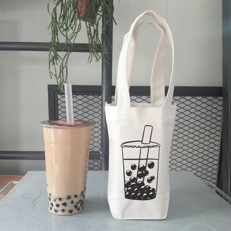 Bubble Tea 珍珠奶茶 帆布袋 咖啡隨行杯手機錢包飲料提袋文青