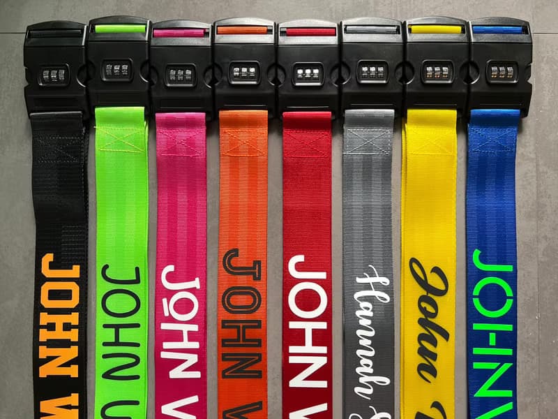 Personalised Luggage strap, Luggage Strap with 3 digit lock