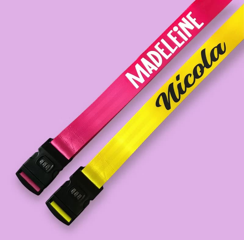Personalised Luggage strap, Luggage Strap with 3 digit lock