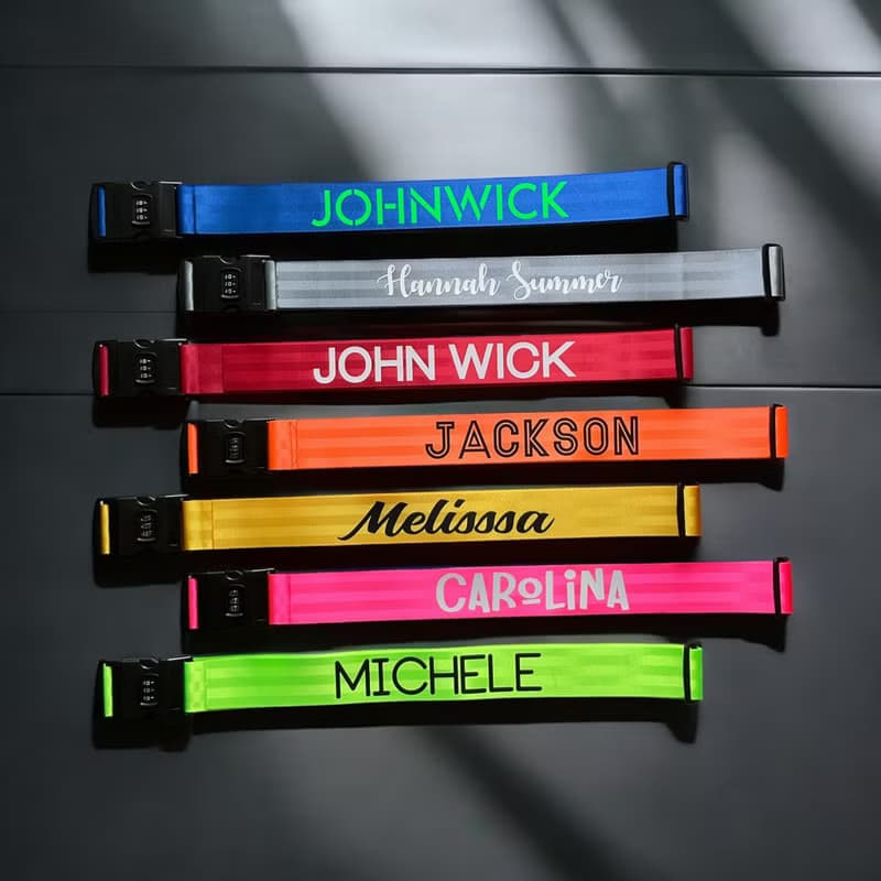 Personalised Luggage strap, Luggage Strap with 3 digit lock