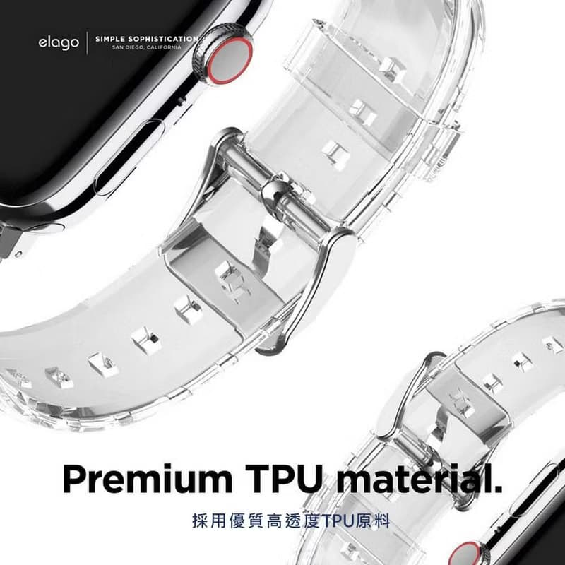 Apple Watch 優質超透明TPU錶帶 S9/8/7/6/5/4/SE