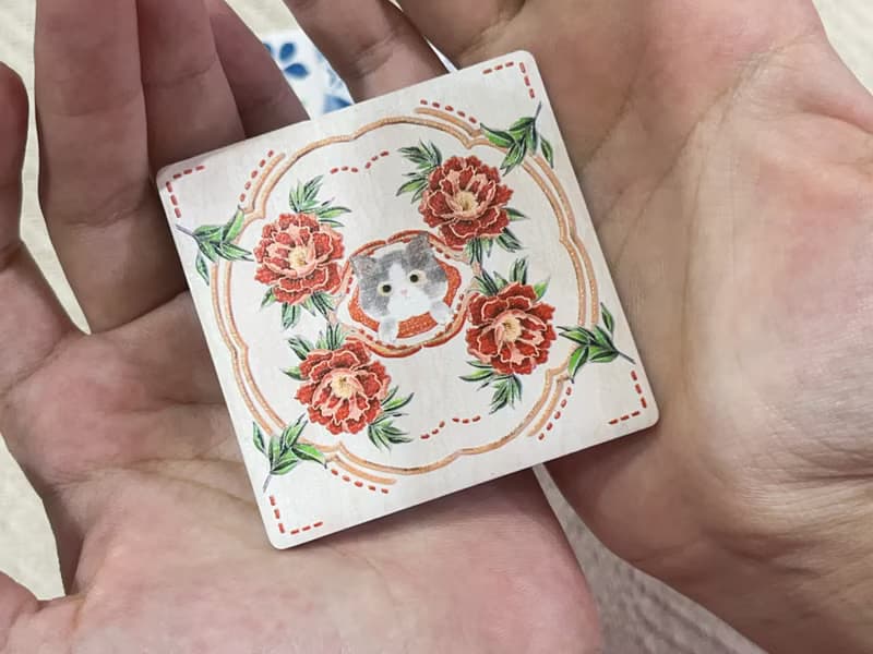 貓咪 花磚磁鐵 | 復古花磚磁鐵 冰箱貼 立體陶瓷花紋