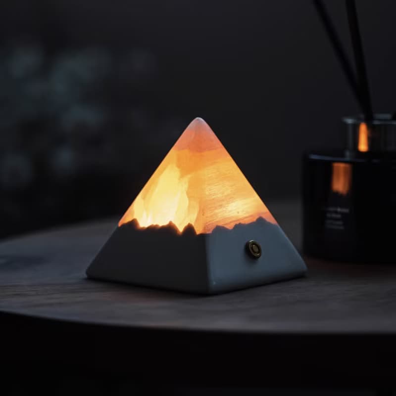 半糖金字塔 礦石夜燈 床頭燈 充電小台燈 手工製