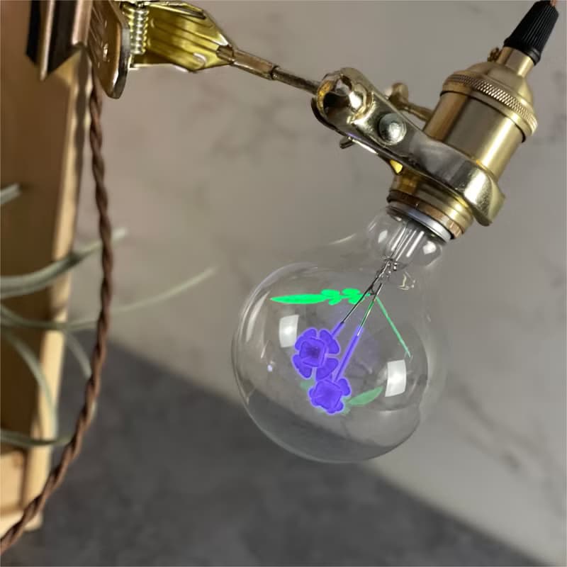 大夾子小夜燈 - 含 1 個 紫色許願花燈泡 Edison-Style 愛迪生燈