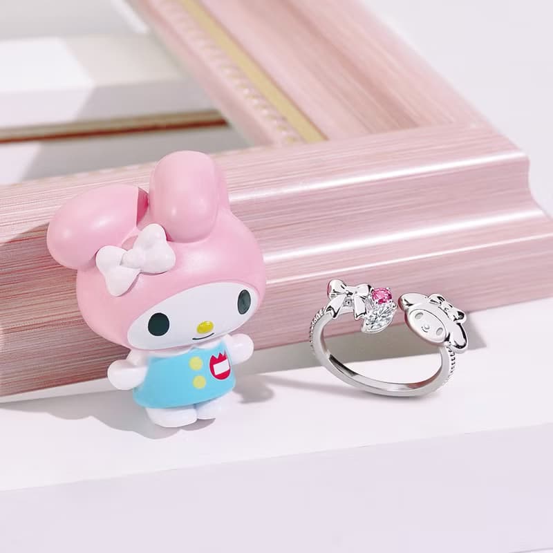 Sanrio學院Mix系列-MyMelody美樂蒂晶鑽純銀戒指