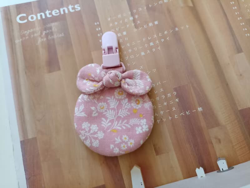 【11/14後出貨】小花  扭結圓型平安符袋 彌月禮物 蝴蝶結 平安