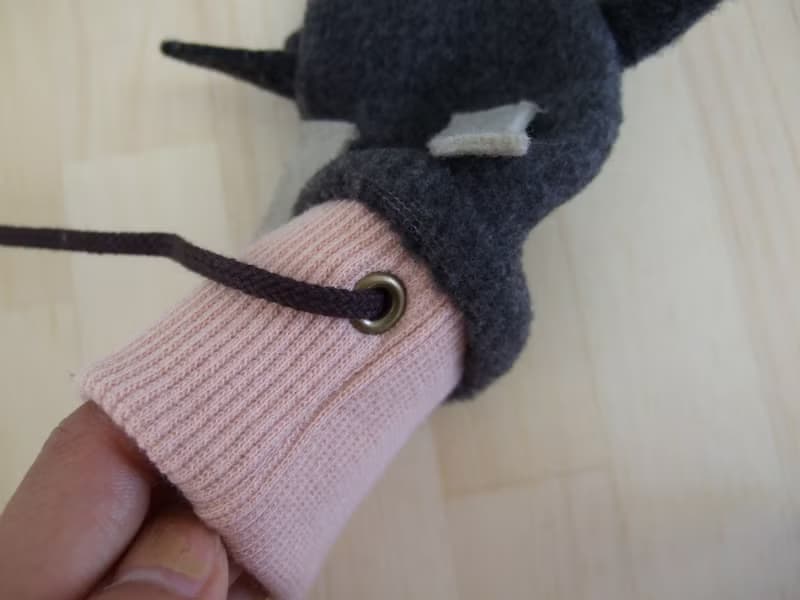 【こども用】白やぎ黒やぎミトン ブルー 手袋