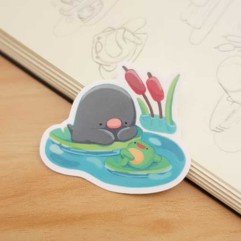 【防水貼紙】珊瑚, 瓢蟲, 湖邊, 餅乾 | 地鼠鼠路易