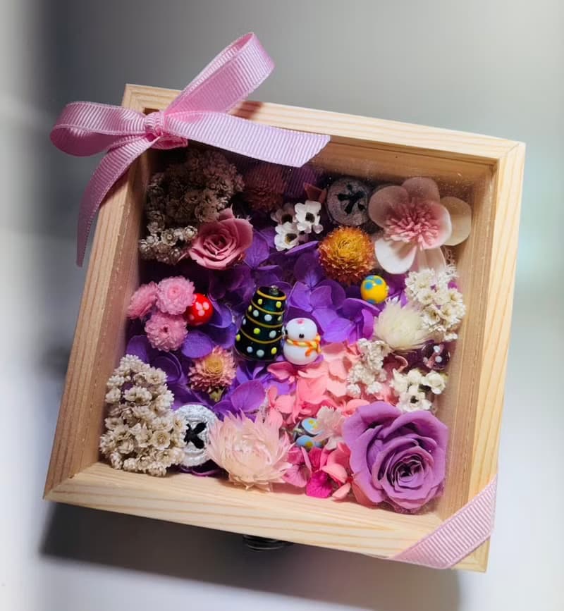 永生花琉璃聖誕風精油芳香盒 / 生日禮物 / 交換禮物 / 聖誕禮盒