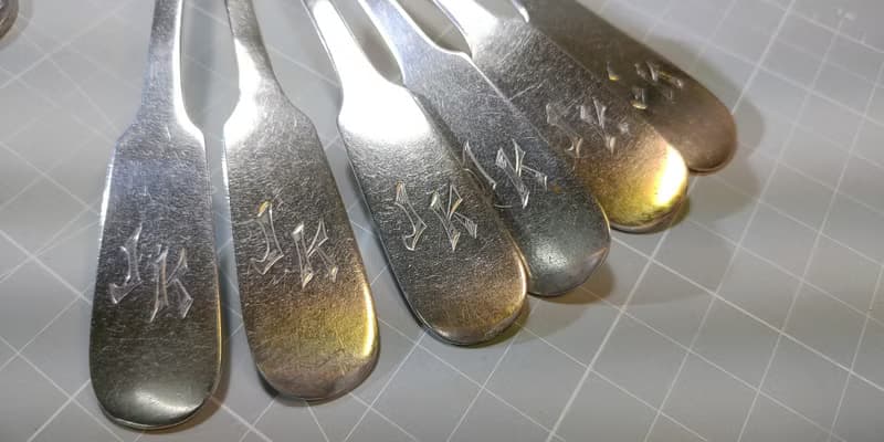 早期德國製800純銀湯匙咖啡匙6支一組