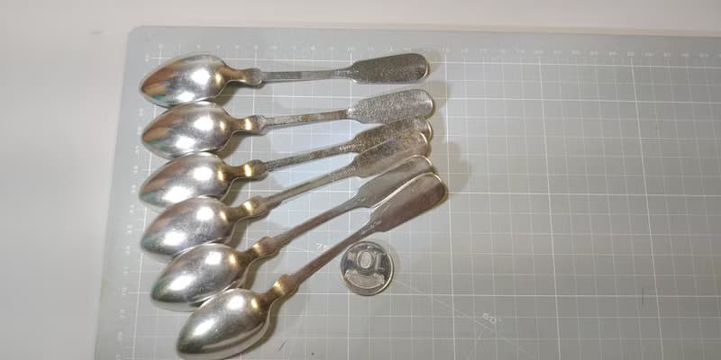 早期德國製800純銀湯匙咖啡匙6支一組