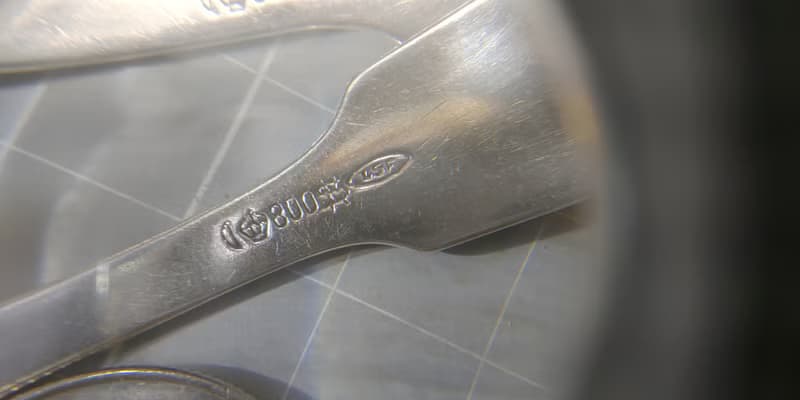 早期德國製800純銀湯匙咖啡匙6支一組