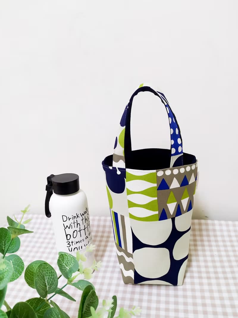 家家酒系列水壺袋/飲料提袋/手提帆布包/北歐印花款
