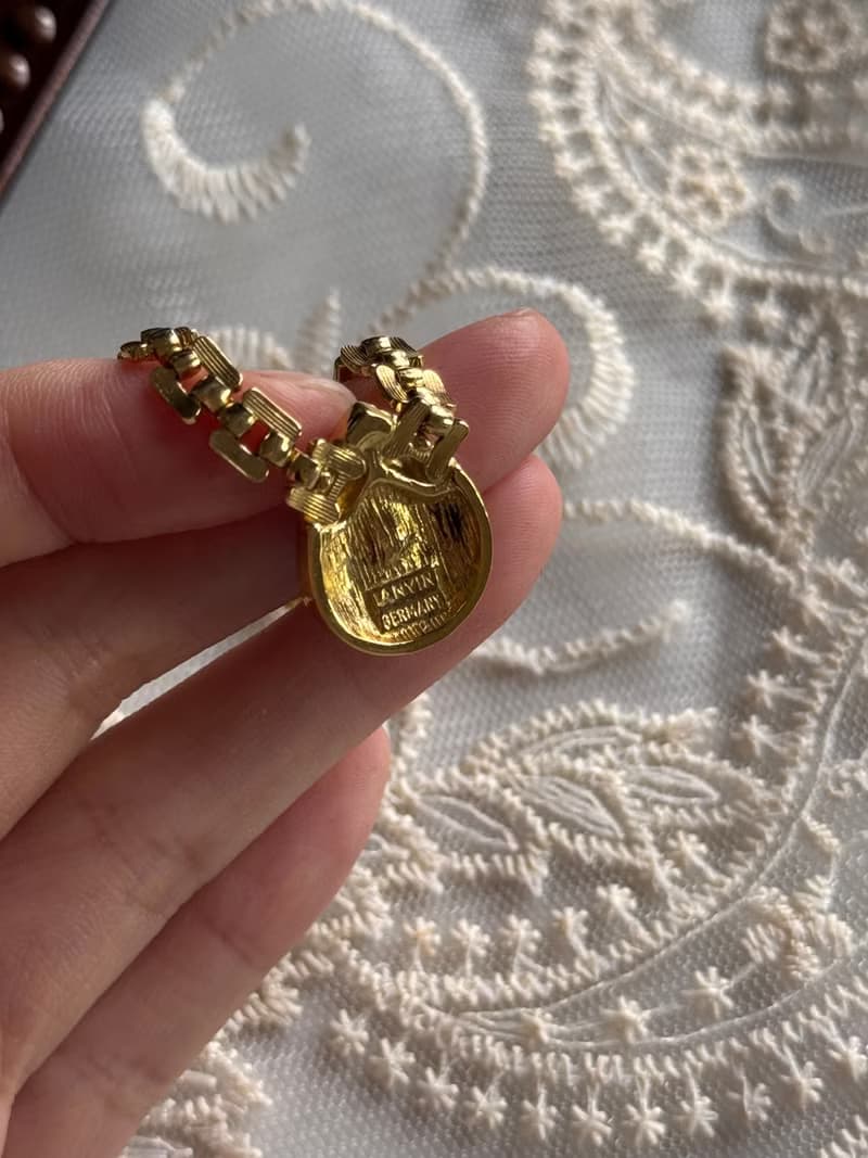 中古稀有品 Lanvin 浪梵 紅寶石項鍊 古董飾物 德國製 禮物