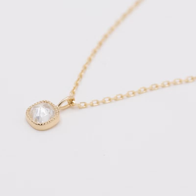 White magnolia Petal Diamond Necklace