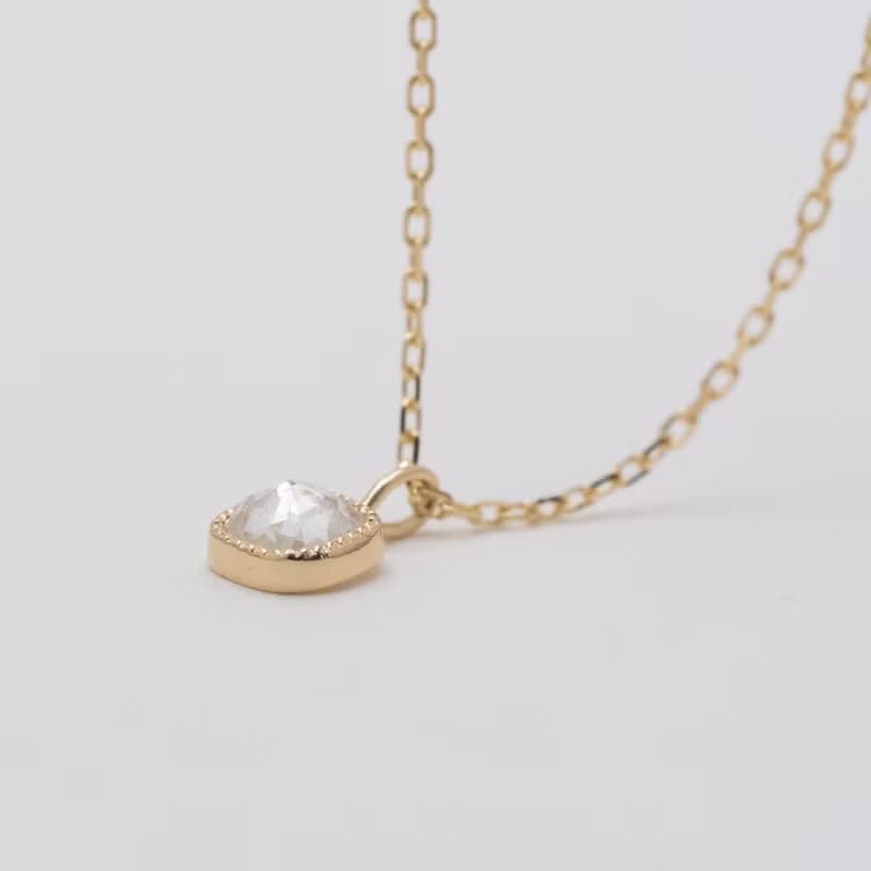 White magnolia Petal Diamond Necklace