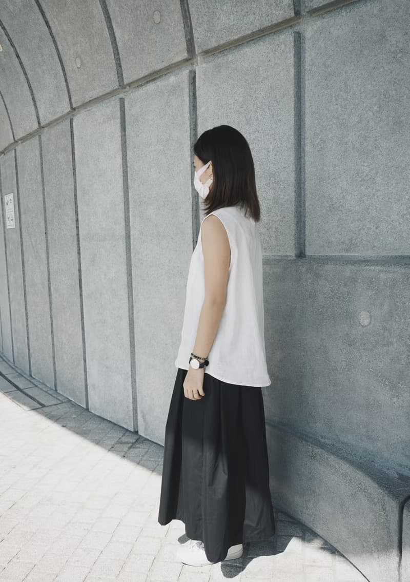 小高領背心-白色