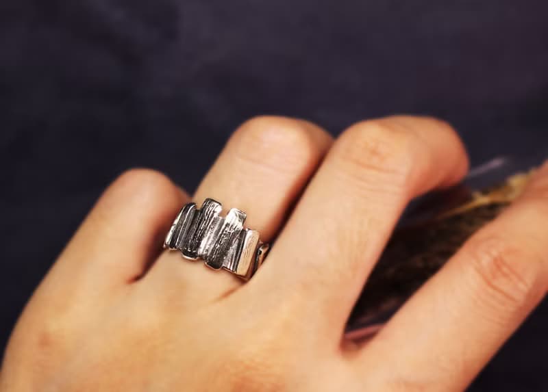 質感系列-長塊設計925銀戒