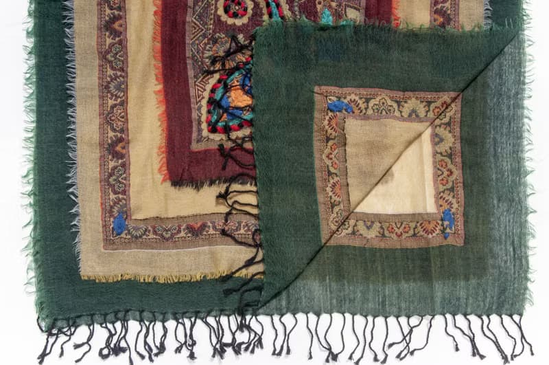 喀什米爾Cashmere/水煮羊毛披肩/針織圍巾/刺繡圍巾/羊絨披巾-花