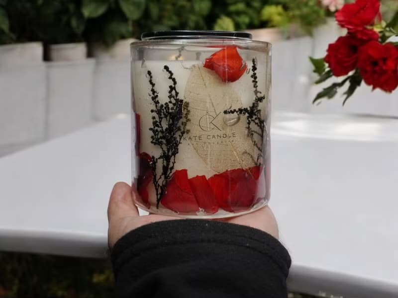 有機精油 永生花香薰蠟燭 spa 冥想 療癒 舒壓 放鬆 除臭 瑜珈