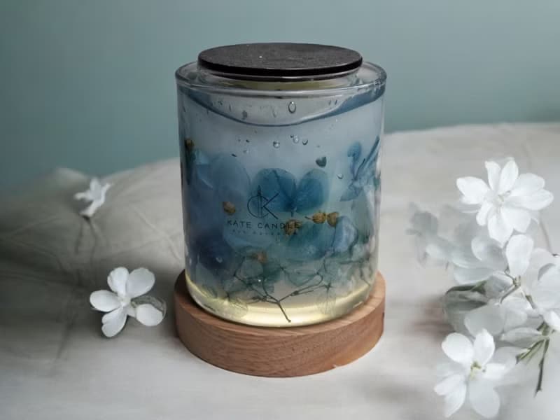 有機精油 永生花香薰蠟燭 spa 冥想 療癒 舒壓 放鬆 除臭 瑜珈