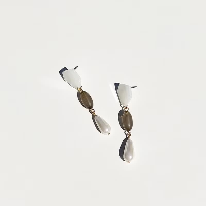 【出清Sale】復古垂墜墨綠珍珠耳環 Romantic princess earrings