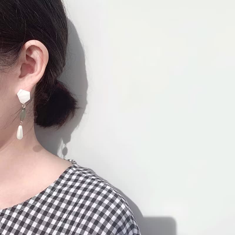 【出清Sale】復古垂墜墨綠珍珠耳環 Romantic princess earrings