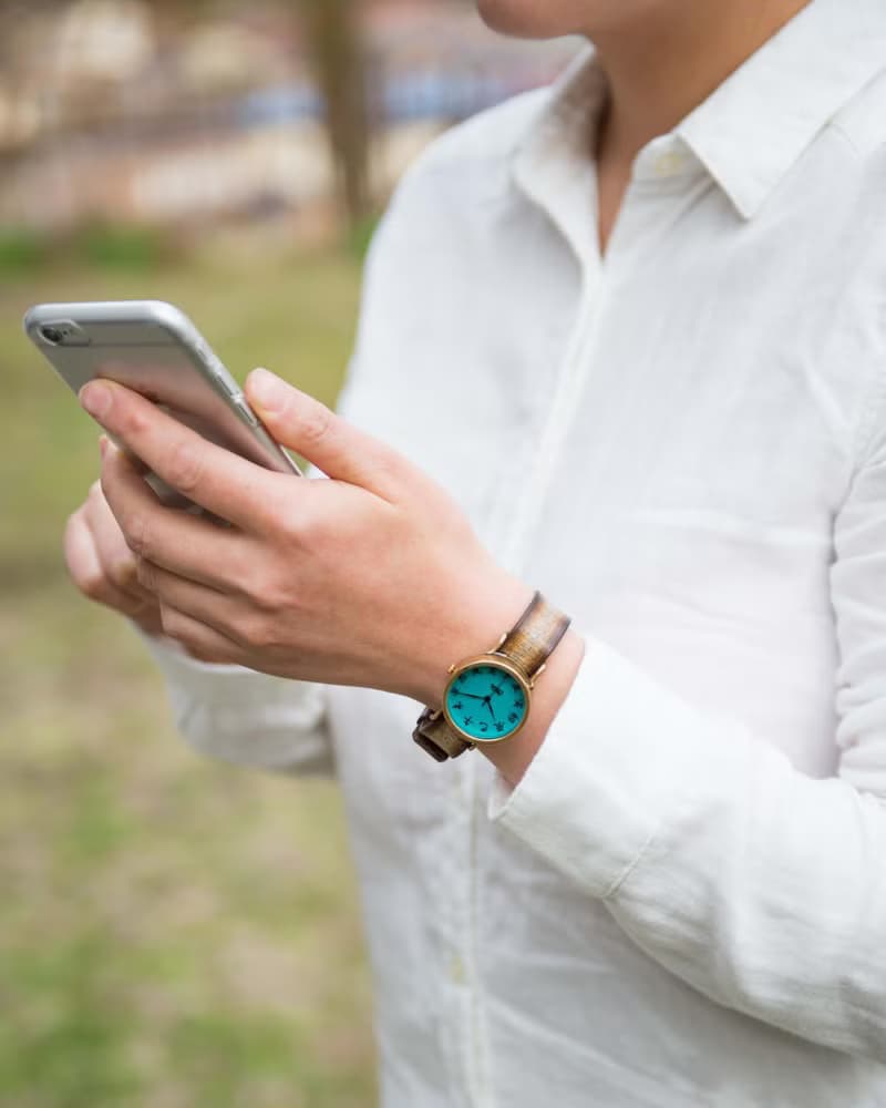 江戶文字手錶 M 墨綠