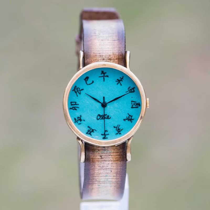 江戶文字手錶 M 墨綠