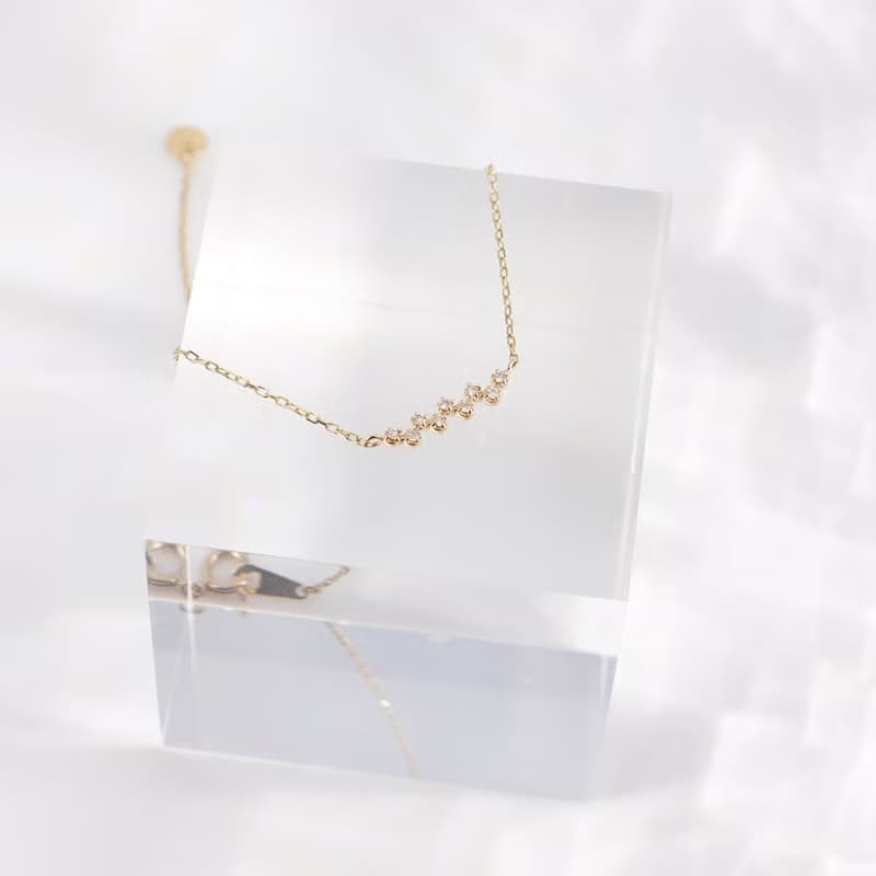 Visel 錯位點點排鑽手鍊