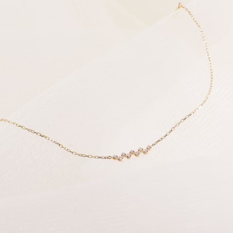 Visel 錯位點點排鑽手鍊