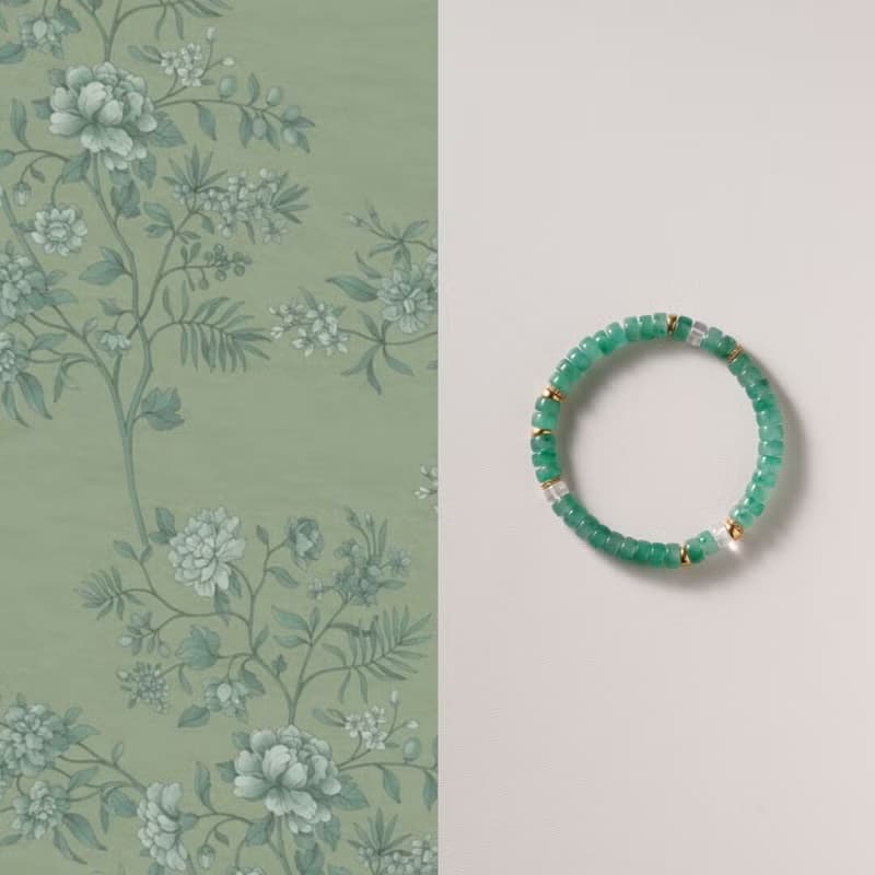 原創手工空青天然非洲翠直切手鐲感手串白水晶手鏈招好運生日禮物