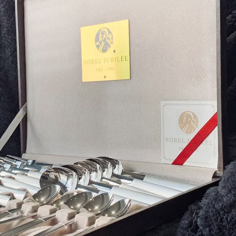 Nobel Design Cutlery Set 諾貝爾獎創立90週年不鏽鋼紀念餐具組