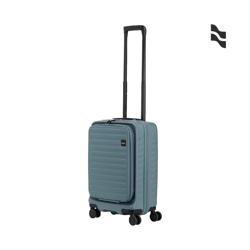 【升級版】【LOJEL】CUBO 19吋前開擴充 登機箱 岩石藍